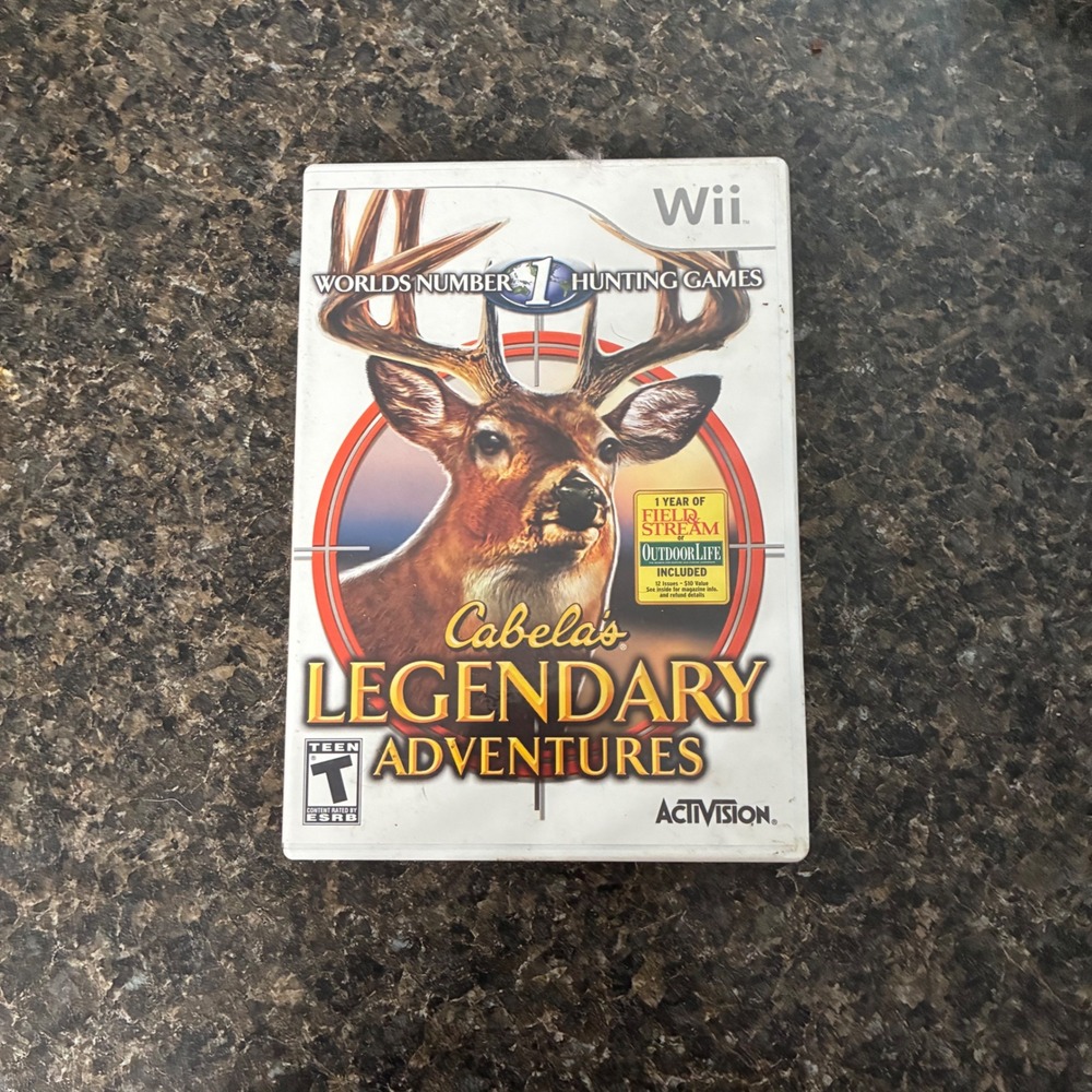 Cabelas Legendary Adventures Nintendo Wii Game Activision Complete CIB 2008